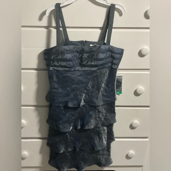 Patra | Dresses | Patra Womens Navy Sleeveless Cocktail Dress Ruffles Beads  Party Size Newnwt | Poshmark